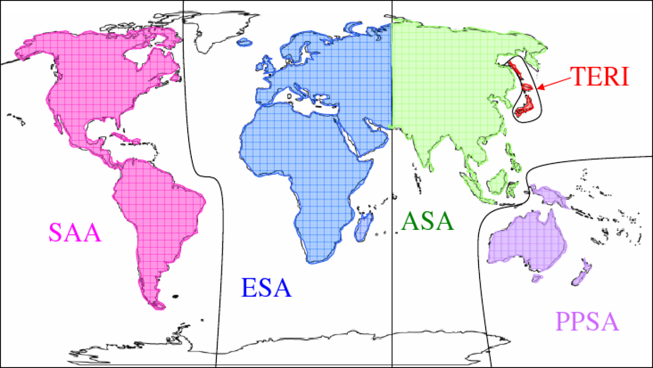 Map of regional Suzuki Associations