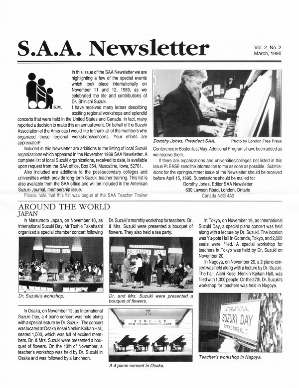 SAA Newsletter volume 2.2.