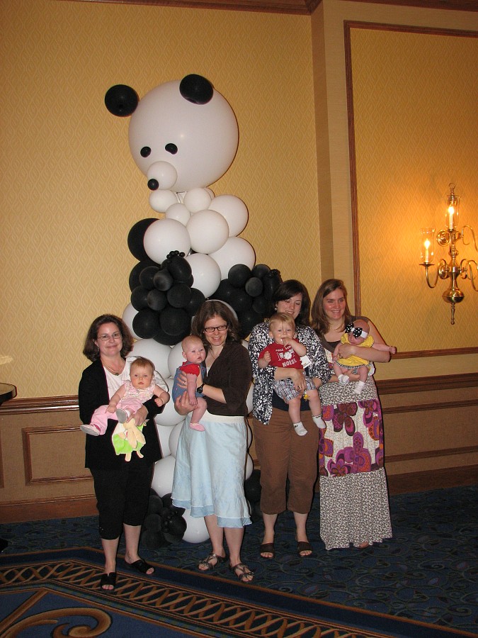 Conference balloon panda and cute babies