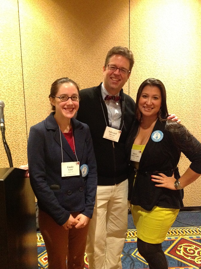 Edmund Sprunger with Jenny Pham Murphy and Emily Kalish of Tone Academy of Music, NYC