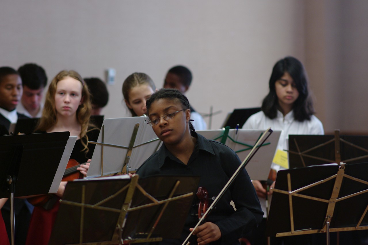 Bach viola ensemble rehearsal at the 2012 conference