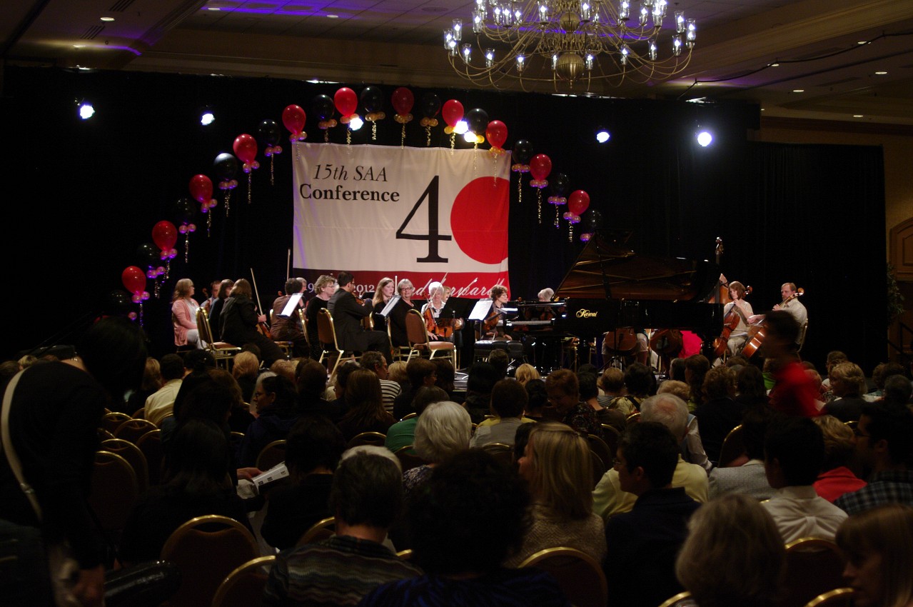 The stage is set for the piano concerto at the 2012 conference