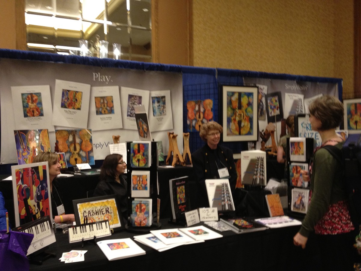 Simply Violin exhibit booth at the 2012 Conference