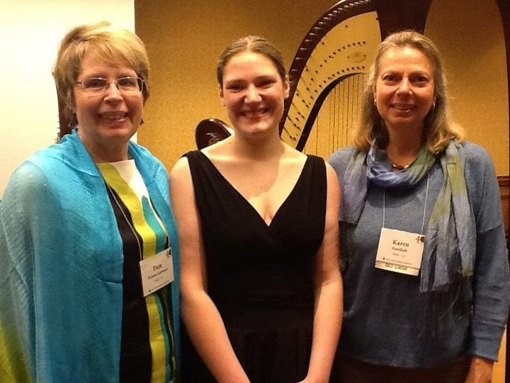 Teacher Pam Weest-Carrasco, master class participant Marjorie Gast and guest clinician Karen Gottlieb