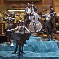 Statues in the Minneapolis Hilton Lobby