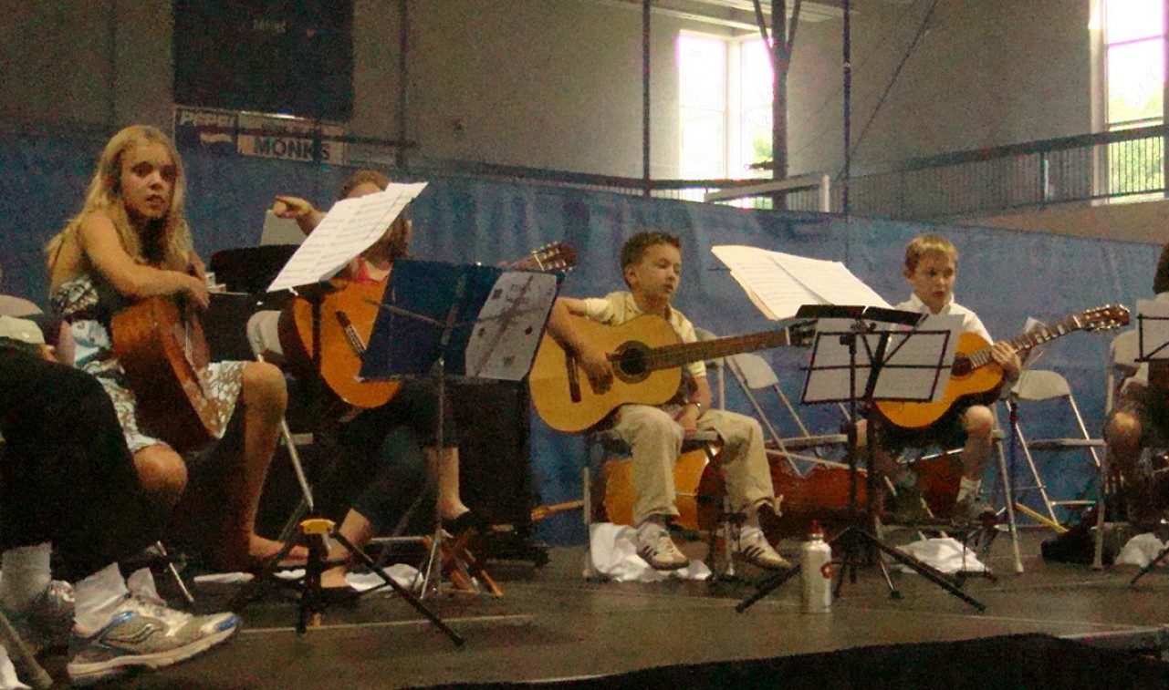 Guitar students at New England Suzuki Institute