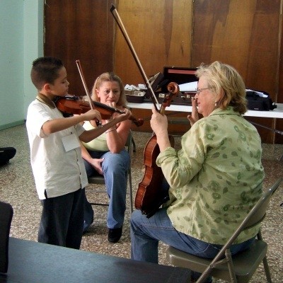 Carmen Wise with Brian in masterclass