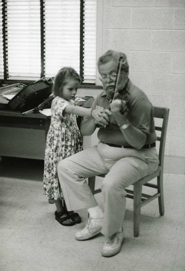 Violin lesson at South Carolina institute in 1994