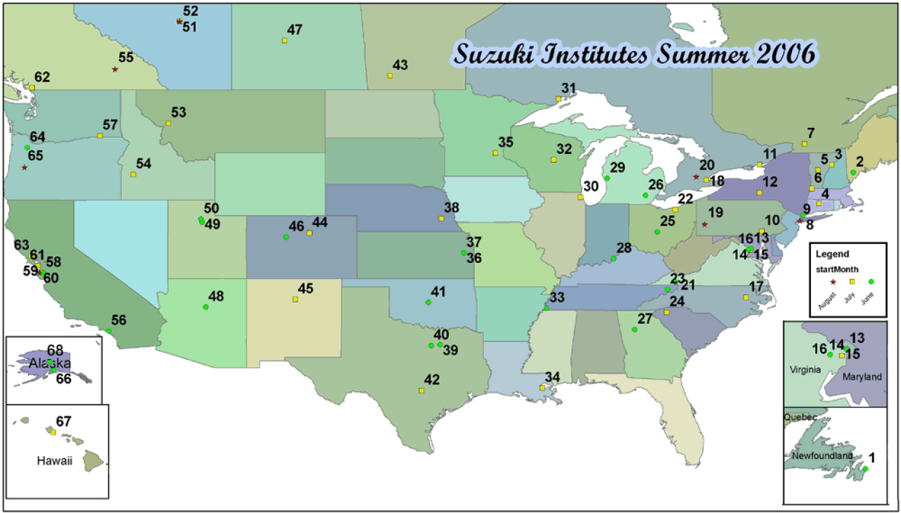 2006 summer institute map