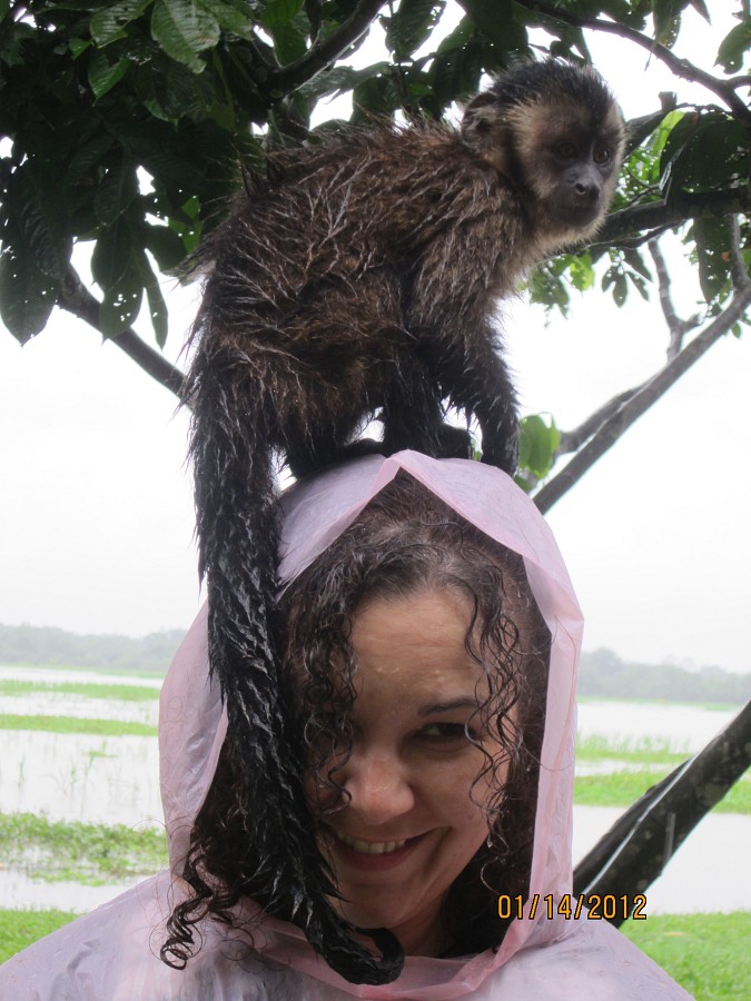 Kelly with monkey