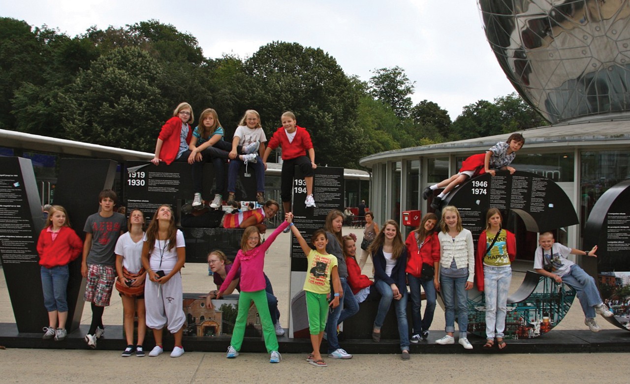 Rocky Mountain Strings students visited the site of the 1958 World’s Fair in Brussels