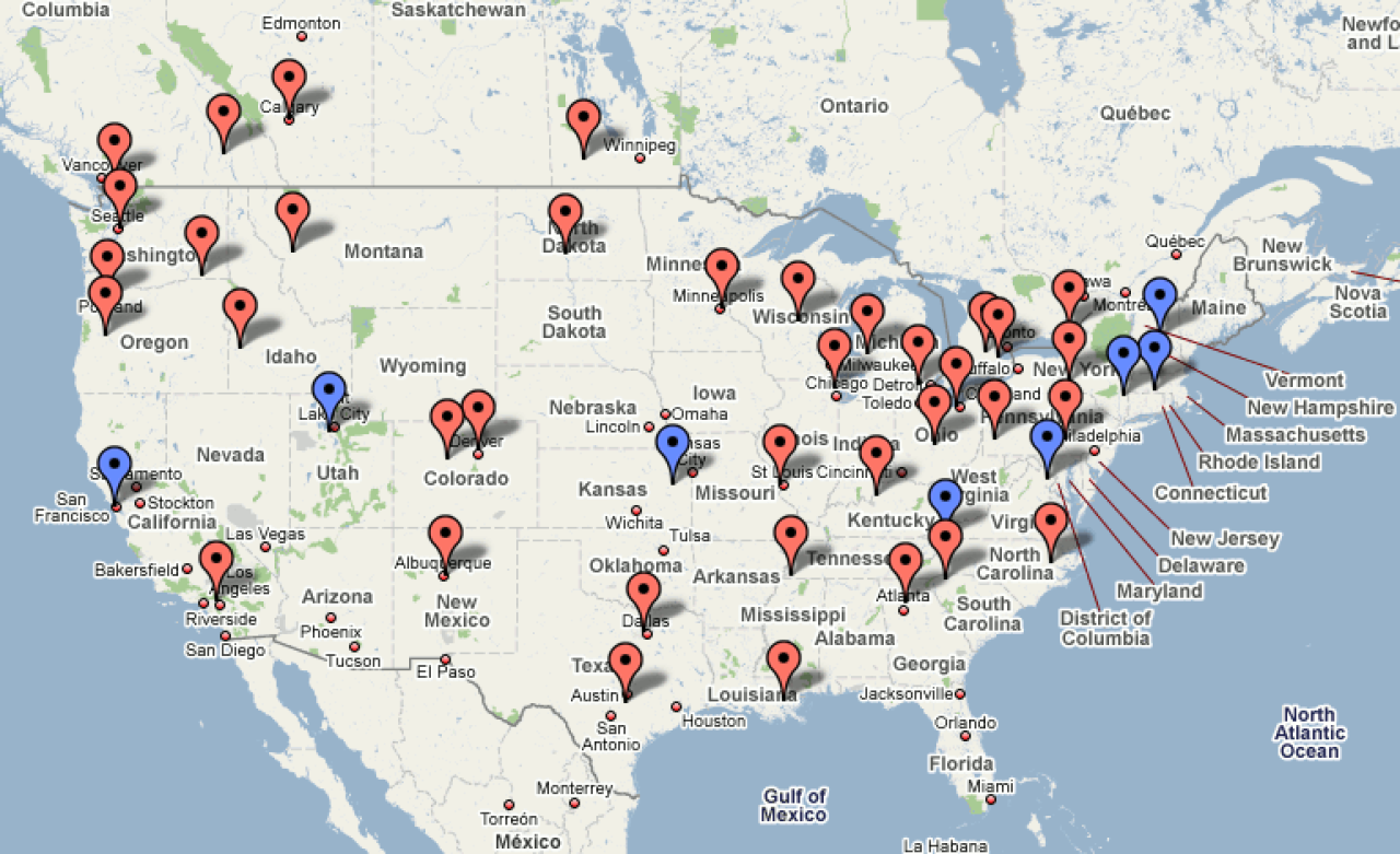 2009 Summer Institute map