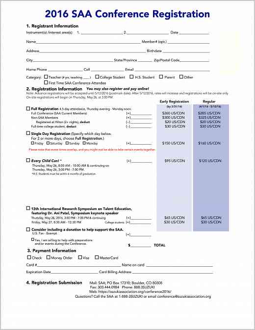 2016 Conference Registration Form