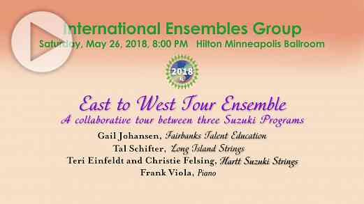 International Ensembles: East to West Tour Ensemble —SAA Conference 2018