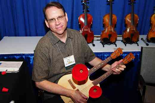 Gary Bartig of G. Edward Lutherie in the exhibits area of the 2010 Conference