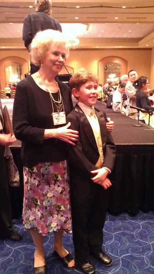 Gavin George and teacher Mary Craig Powell