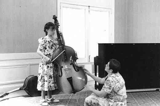 Bass students prepared for the luncheon performance and a special session on bass repertoire.