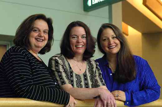 Teri Einfeldt, Linda Fiore, and Pam Devenport at the 2002 SAA Conference