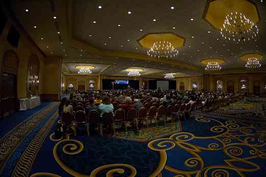 The 2006 SAA Conference opening ceremonies in the Hilton ballroom.