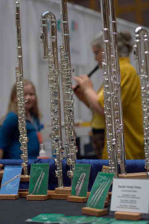 Flutes in the exhibit hall for the 2006 SAA Conference