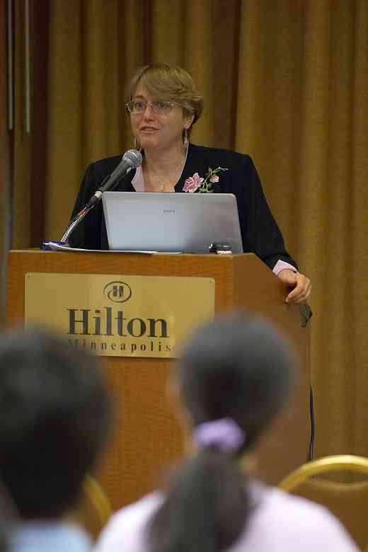 Judy Bossuat speaks at the 2006 SAA Conference