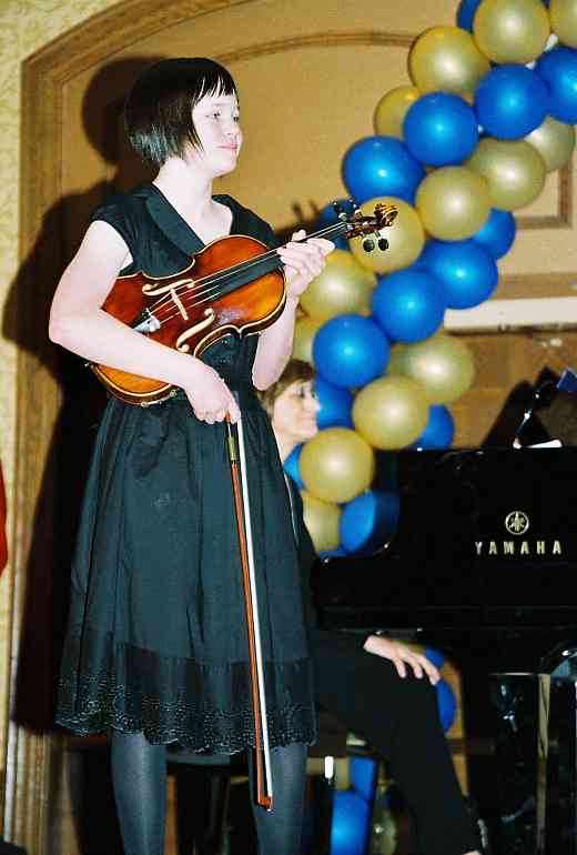 Violin student masterclass.