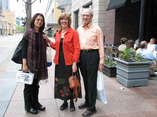 Kathleen and Glenn Spring and friend in downtown Minneapolis at the 2008 SAA Conference