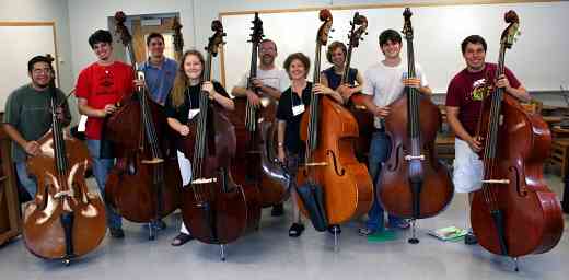 Bass students at Ottawa Suzuki Institute