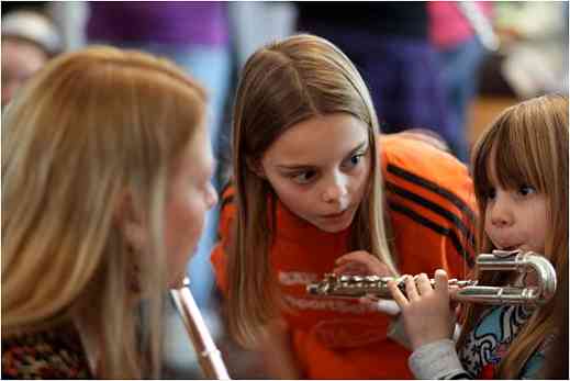 Flute lesson at Suzuki in the Berkshires