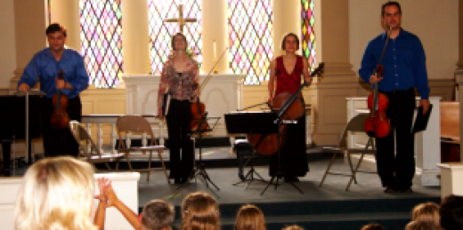 String quartet concert at Virginia Suzuki Institute