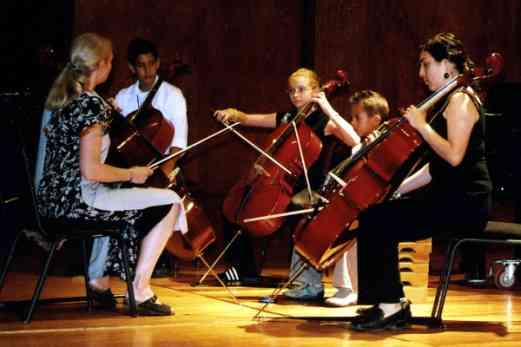 Cello class with Carol Waldvogel