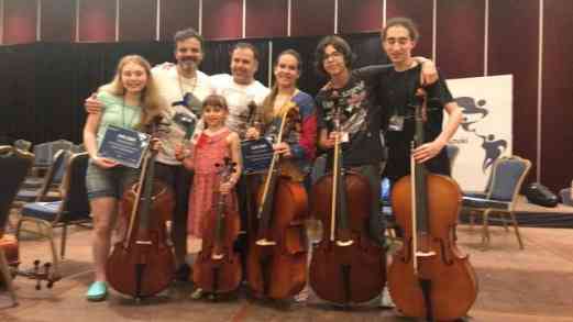 Cello section of the Orquesta Revueltas