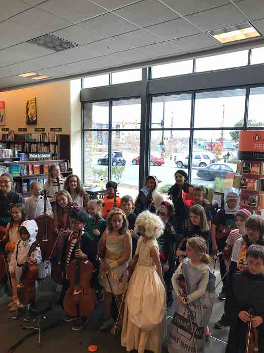 Boulder Suzuki Strings Halloween Concert at Barnes and Noble in Boulder CO