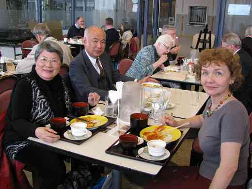 Faculty enjoying lunch