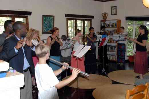 Suzuki flute concert in Arusha, Tanzania