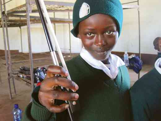 A student displays his bow hold