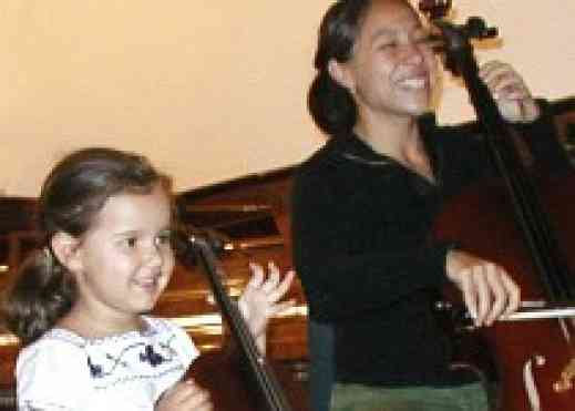 Cello Student and Teacher