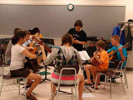 Guitar student ensemble at Greater Pittsburgh Suzuki Institute