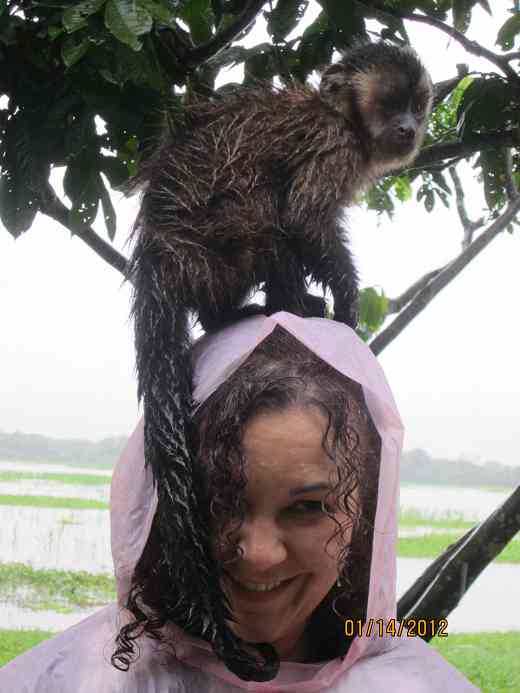 Kelly with monkey