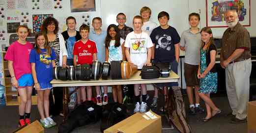 Greensboro Day School Orchestra Students with Scott Walker