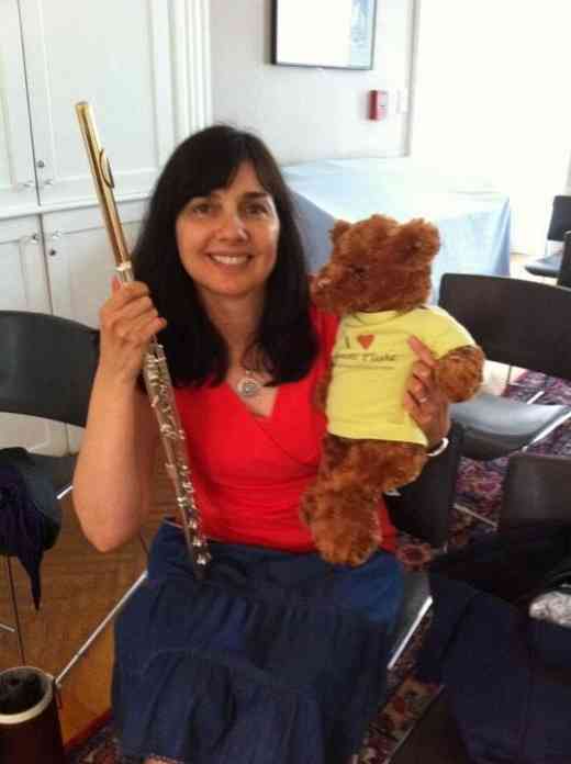 Benson the Suzuki Flute Bear at the Boston Suzuki Institute