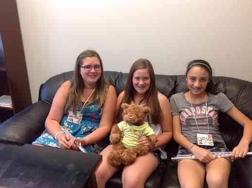 Benson the Suzuki Flute Bear at the Great Lakes Suzuki Institute