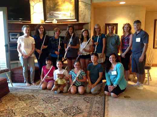 Benson the Suzuki Flute Bear at the Colorado Suzuki Institute