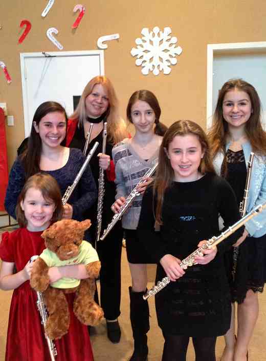 Benson the Suzuki Flute Bear visits Greenwich Suzuki Academy