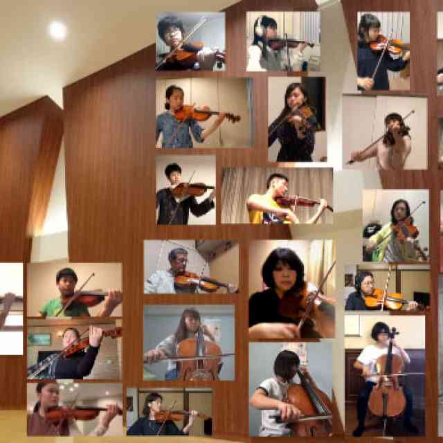 Concerto for Two Violins in D minor BWV1043 played remotely by Japanese Suzuki children