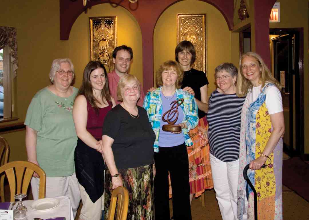 Gilda Barston, Carla Brasch, Blake Brasch, Carol Tarr, Carol Ourada, Nancy Hair, Dee Martz, and Carol Waldvogel