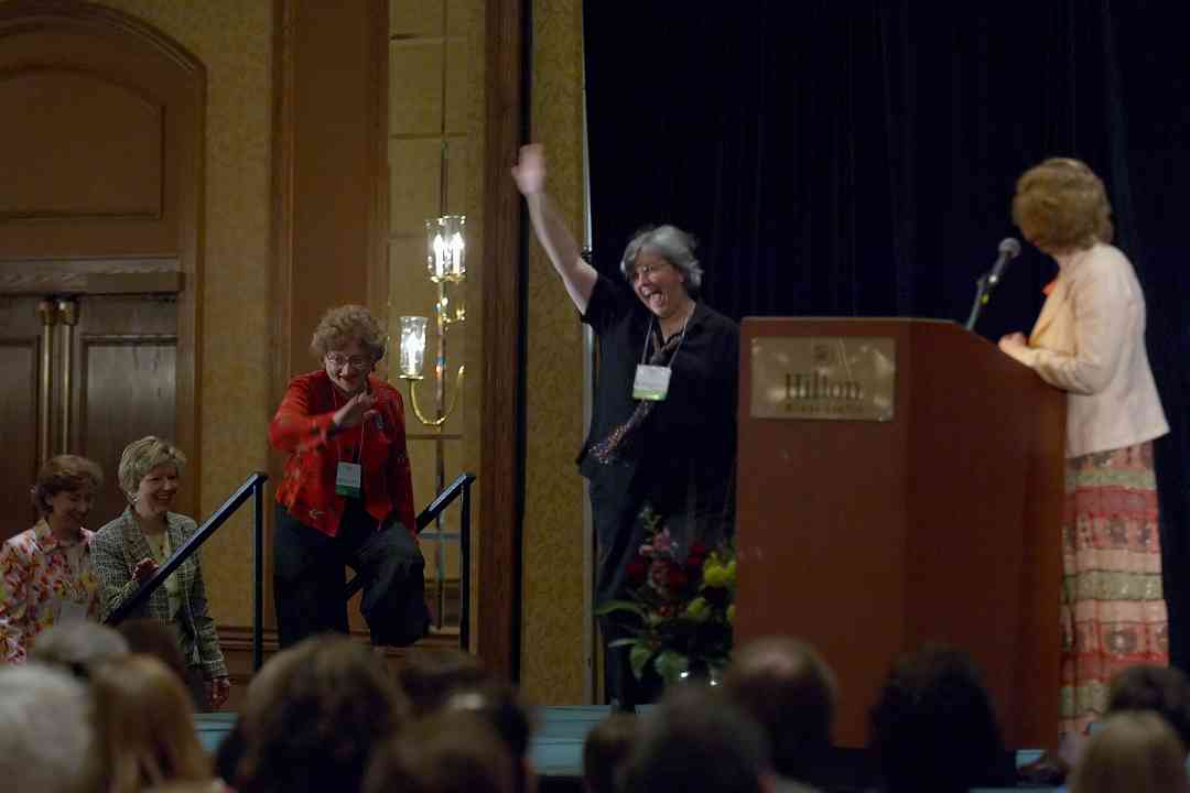 The conference team takes the stage at the 2006 SAA Conference opening ceremonies