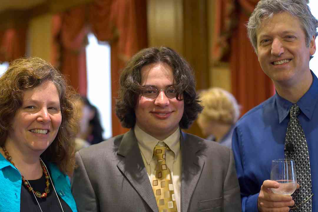 Teacher Cynthia Huard, piano masterclass student Timothy Woos, and clinician Brian Ganz at the 2006 SAA Conference