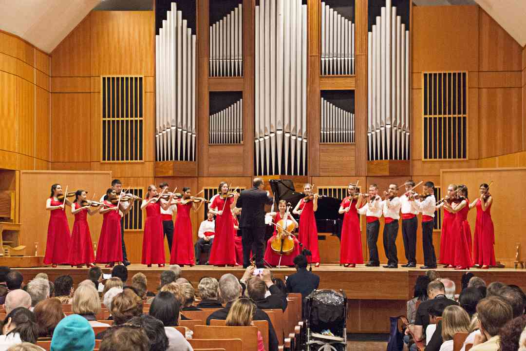 Boulder Suzuki Strings performing in South Africa