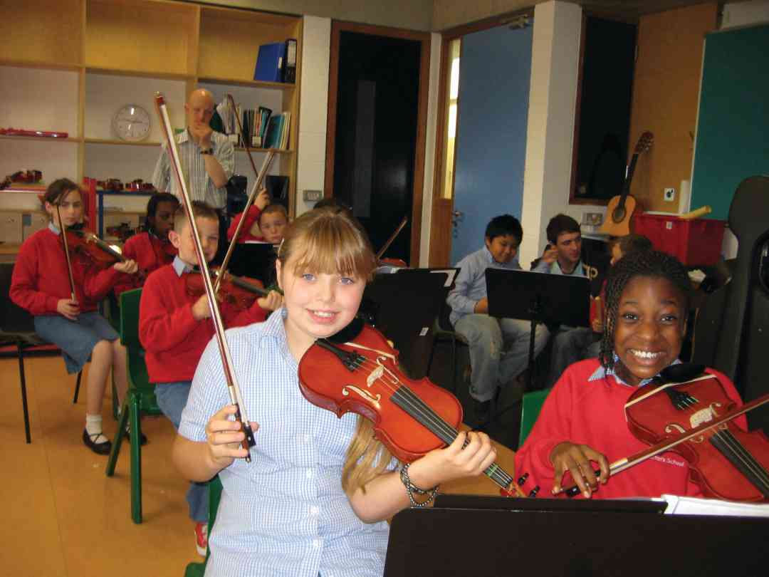 Student violinist from Saint Ultans Cherry Orchard